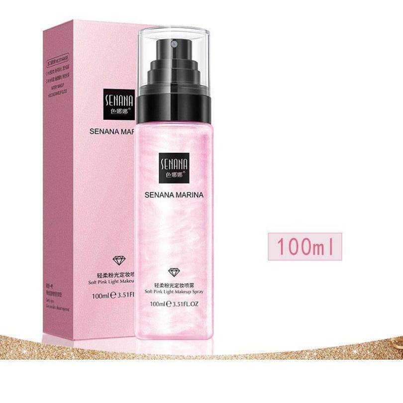 SENANA Quicksand Fixierspray, Ölkontrolle, feuchtigkeitsspendend, langanhaltendes Make-up-Fixierspray, schnelle Make-up-Fixier-Feuchtigkeitscreme rosa