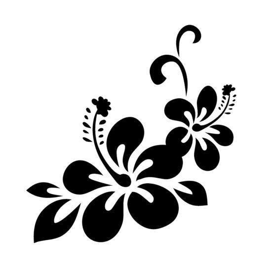 Blumen-Blumen-Auto-Aufkleber, selbstklebende Auto-Karosserie-Fensterdekoration schwarz