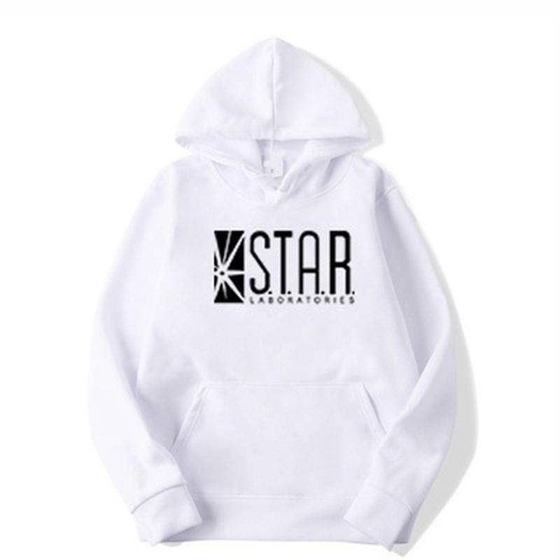 Lose Männer Frauen Hoodies Sweatwear Flash Starlab Hoodies Top Streetwear S ~ 3XL Mit Kapuze Top S weiß