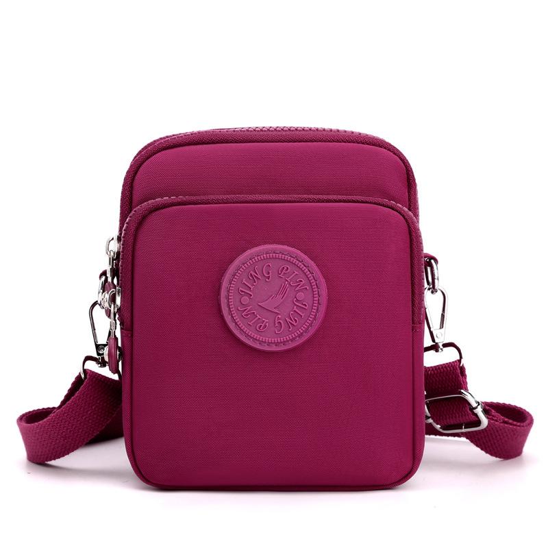 Neue Sport Brieftasche Telefon Tasche Für Mobile Schulter Tasche Tasche Fall Gürtel Handtasche Geldbörse Münze Brieftasche Retro Schlüssel Halter Kleine geld Tasche rose rot