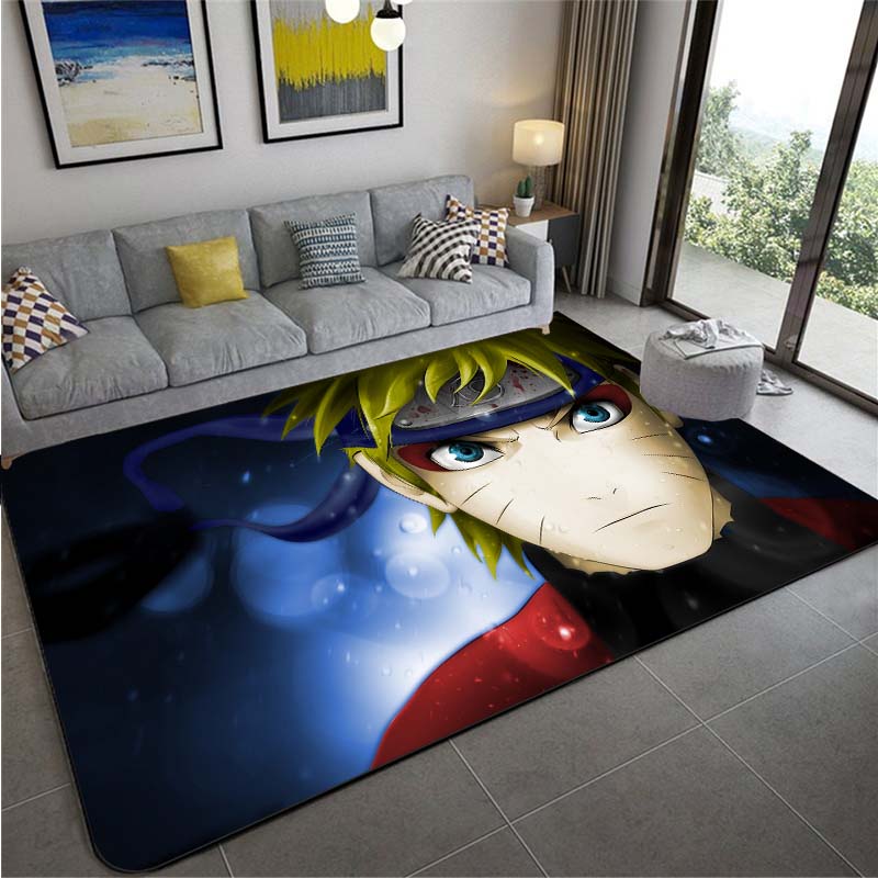 Anime Naruto rutschfeste Teppiche, große Mattenteppiche für Wohnzimmer, bequemer Teppich, weiche Bodenmatte, Teppiche für Schlafzimmer 160cm x 200cm