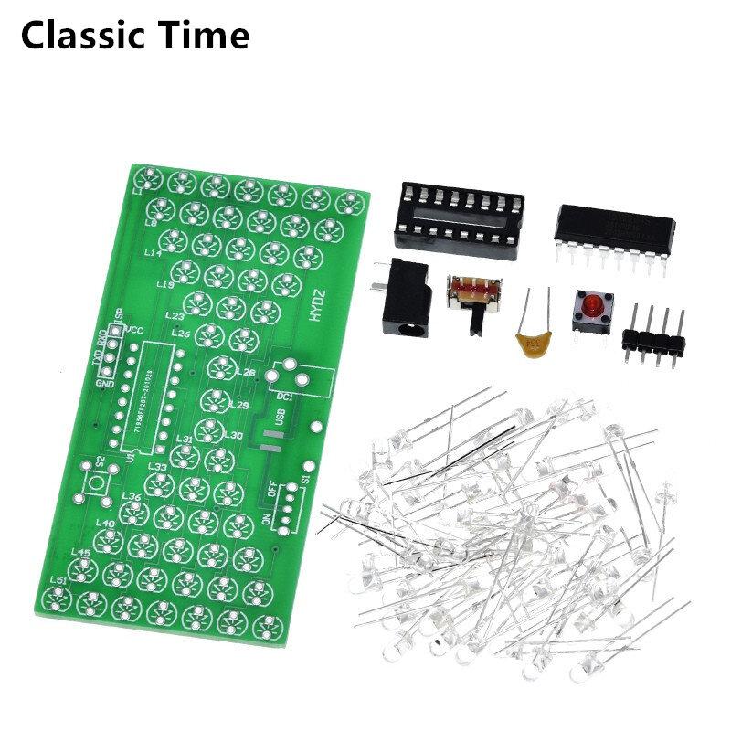 5 V Elektronische Sanduhr DIY Kit Lustige elektrische Produktionskits Präzise mit LED-Lampen Doppelschicht-Leiterplatte 84 * 40 mm
