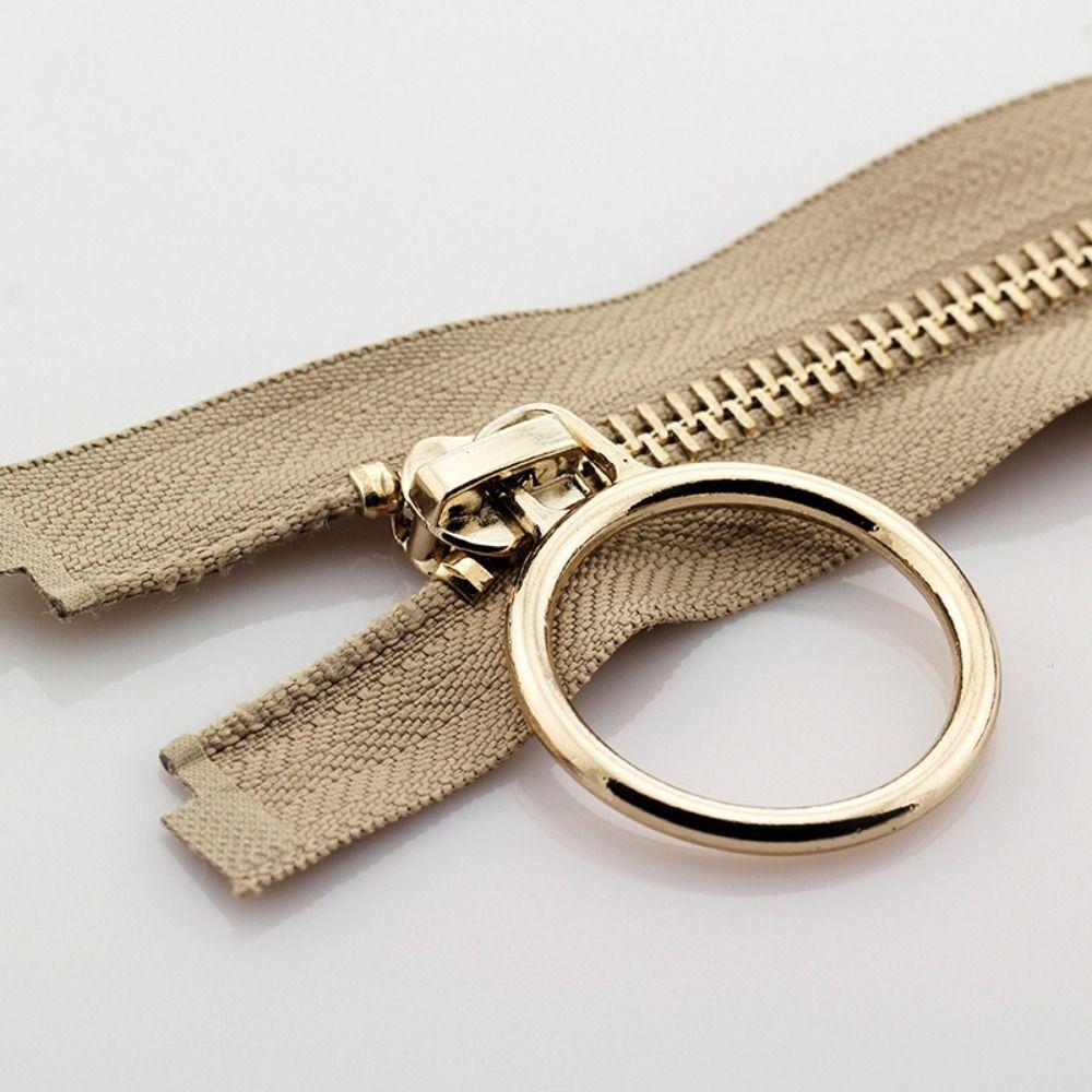 70/90 cm Jacken-Langreißverschlüsse, Kupfer-Reißverschluss, Zähne, breiter Reißverschluss, Metallreißverschluss für Mäntel, Jacken, Nähen 70cm khaki