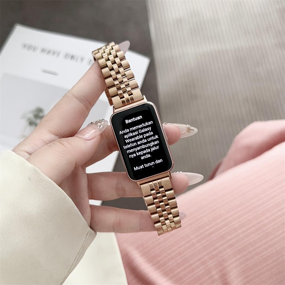 Armband für Huawei Watch Fit 3, Edelstahlarmband, Luxus-Metallband, Armband für Huawei Fit 3, Zubehör For Huawei Watch Fit 3 rose gold