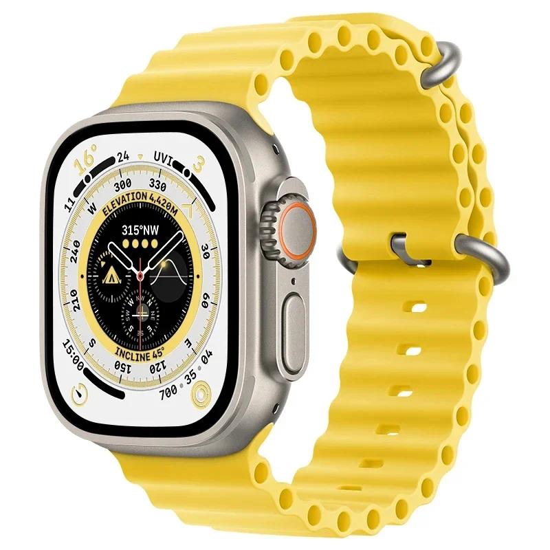 Offizielles Ocean Armband für Apple Watch S11 46mm Ultra 3 49mm Armband Ersatz Silikon Armband correa iWatch 10 9 8 7 6 SE3 S10 S11 46MM