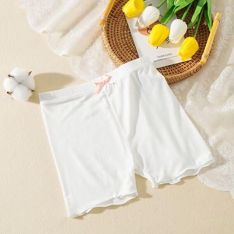 Baumwolle Mädchen Sicherheitshosen Top Qualität Kinder Kurze Hosen Unterwäsche Kinder Sommer Niedliche Shorts Unterhosen für 3-10 Jahre alt 130 weiß