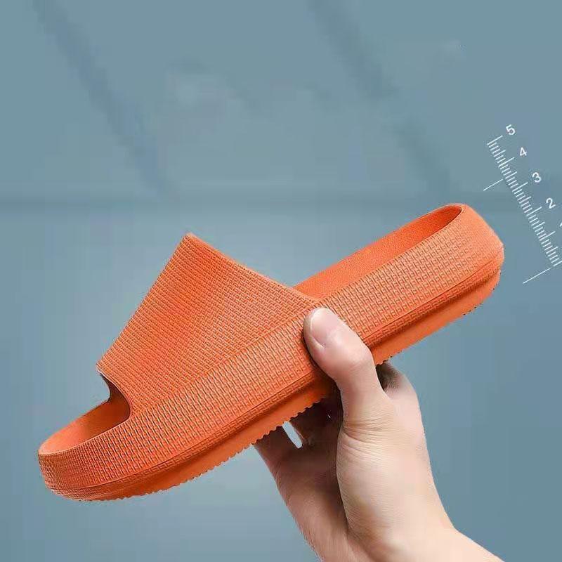 Sommer Frauen Hausschuhe 3,5 cm Dicke Plattform Indoor Bad Pantoffel Weiche EVA Anti-rutsch Hause Hausschuhe Slides Sandalen 42/43 orange