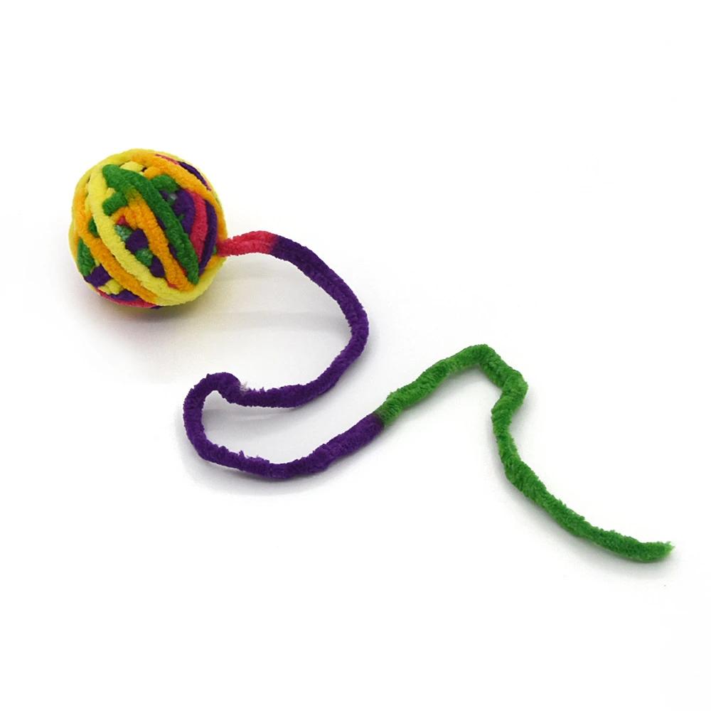 Haustier Katzen Spielzeug Selbstunterhaltend Kauen und Reizen Katzen Spielzeug mit Klingel Kätzchen Bunte Bälle Interaktives Spielzeug Haustier Produkte Zubehör Dekor Diameter 5cm