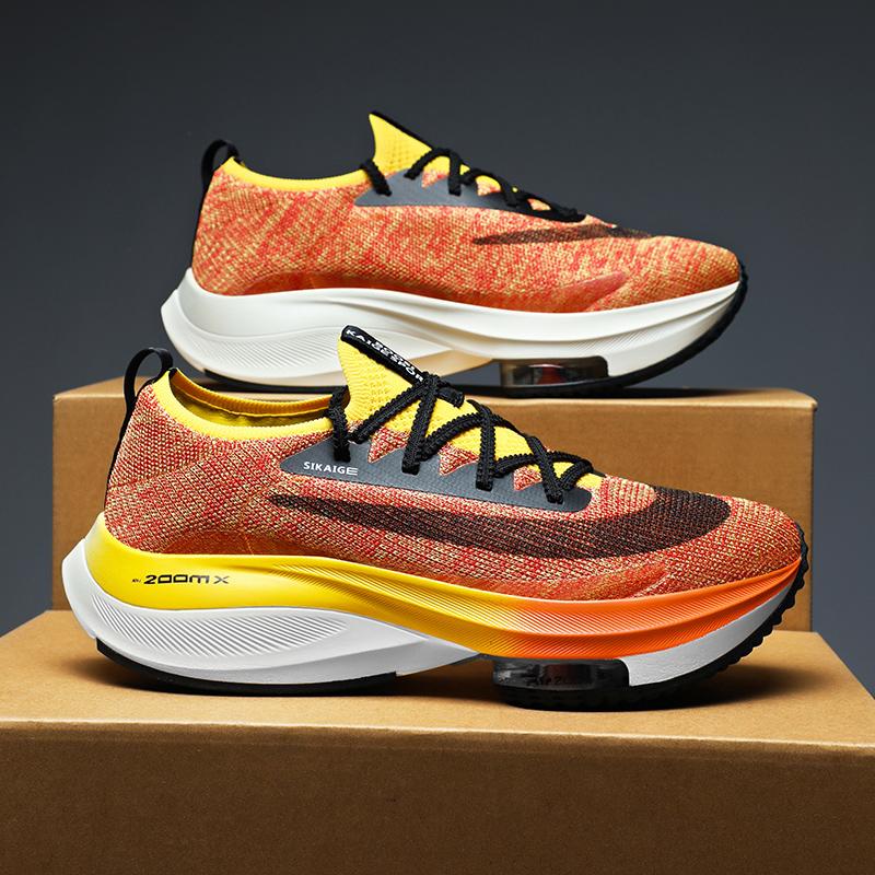 Heißer Verkauf Männer Tennis Schuhe Komfort Weiche Anti Slip Mesh Stoff Turnschuhe Outdoor Training Jogging Schuhe Leichte Casual Schuhe 45 orange