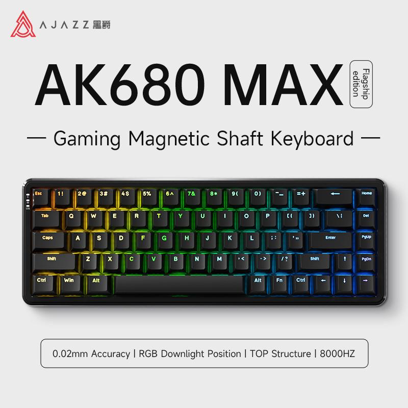 AJAZZ AK680 MAX Gaming Tastatur Drahtlose Bluetooth Volle Schlüssel Hot Swap Gaming schwarz