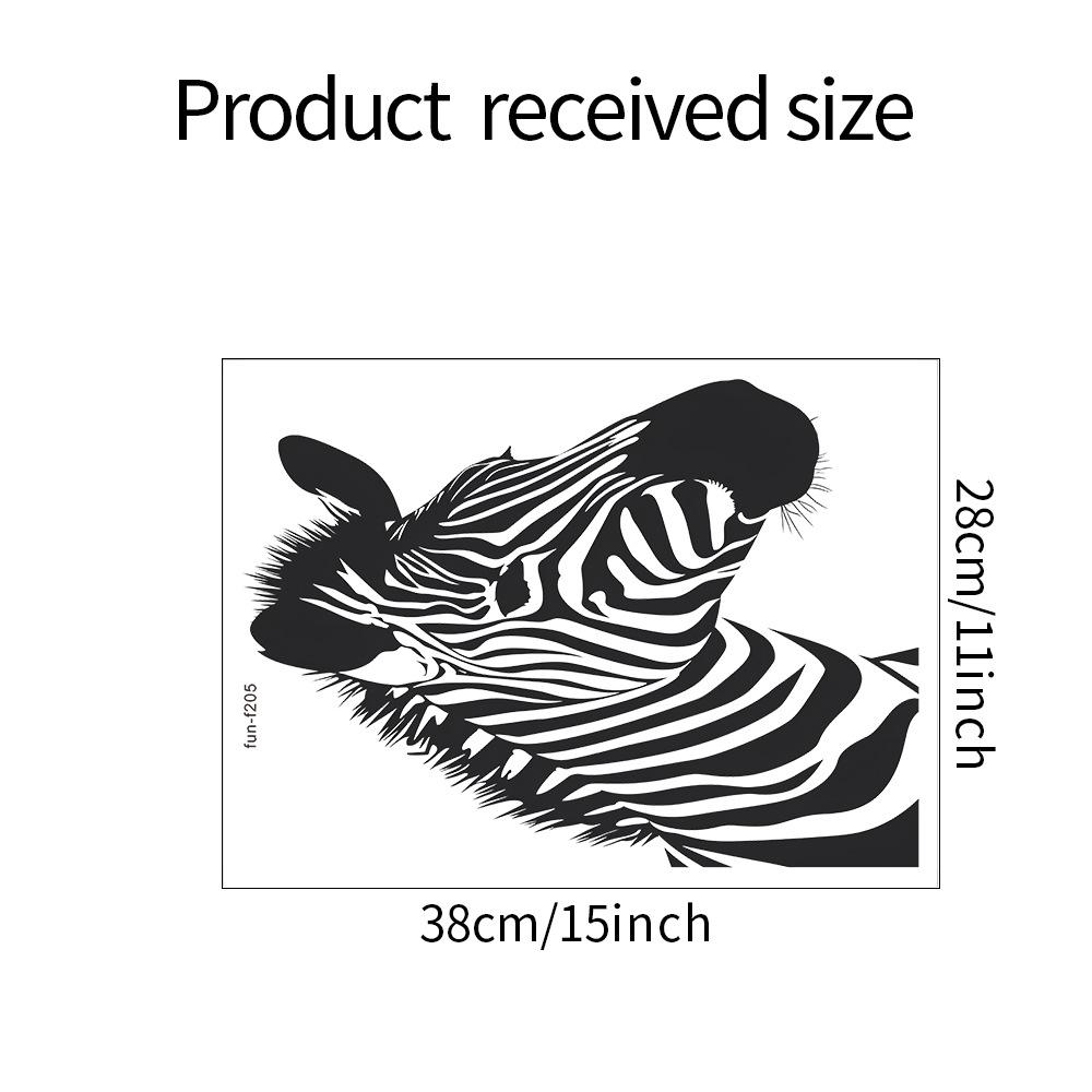 Fun-f205 Bemalte Simulation Zebra Fenster und Türen Home Dekoration Fenster Aufkleber 28*38CM/fun-f205 uv