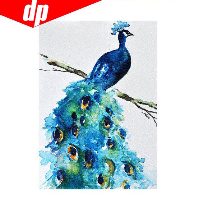 Tier Pfau Diamant Stickerei 5D DIY Diamant Malerei Kreuzstich Bild voller Bohrer Diamant 20X30