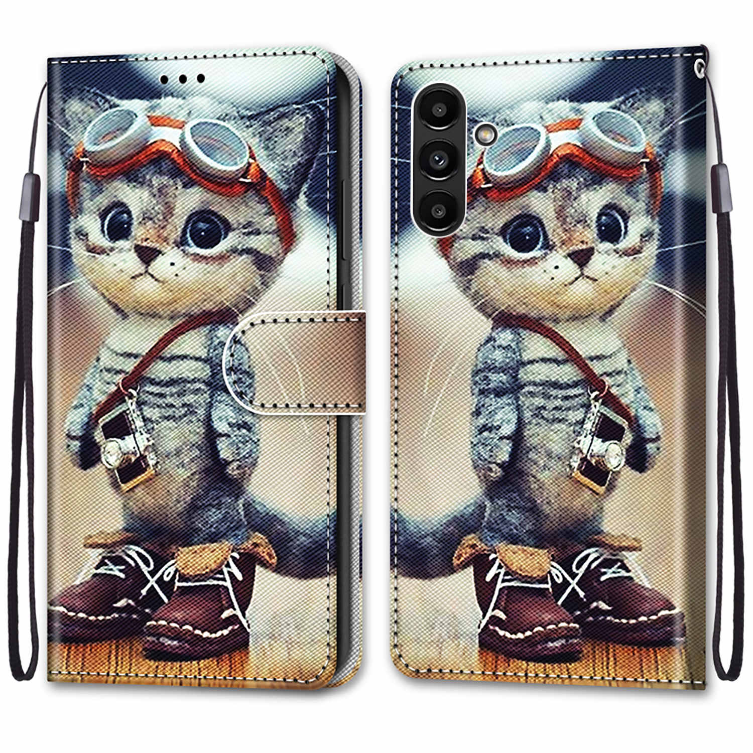 Luxuriöse, bemalte Ledertasche im Brieftaschen-Stil, Schutzhülle für Samsung Galaxy A26 A36 A16 A55 A56 A35 A24 A25 A15 A05 A05s/Samsung A15 A14 A04S Samsung Galaxy A5 2016