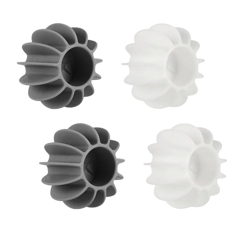 Silikon Magische Wäsche Ball Wiederverwendbare Kleidung Haar Reinigung Werkzeug Pet Haarentferner Waschmaschine Katze Haar Catcher Wäsche Ball 4PCS grau/weiß
