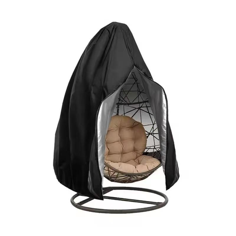 Wasserdichte Hängesessel-Staubschutzhülle in Eierschalenform - Reißverschluss-Stil, Outdoor 210 Oxford-Gewebe 115*190cm Single 0.5kg [Zipper]