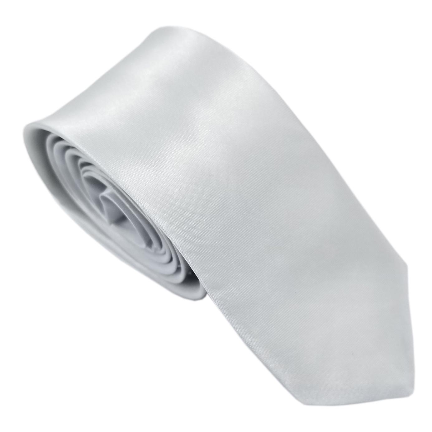 1PC Männer Anzug Krawatte Party Schlank Handgemachte Hochzeit 5cm Krawatte Norbow Krawatte Hemd Zubehör Satin Seide silber