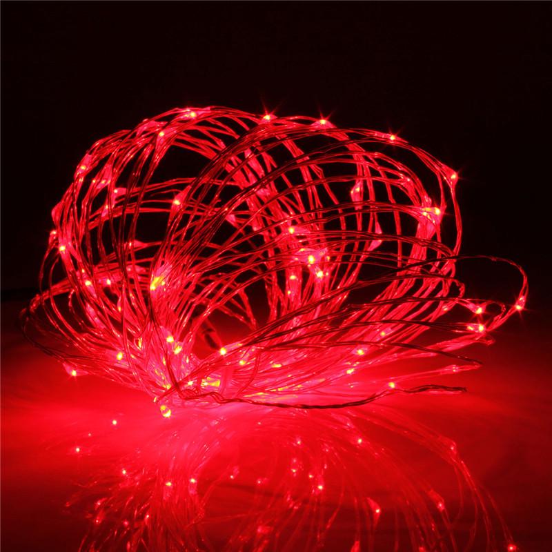 Weihnachtsbeleuchtung Led String Fairy Light Modi Weihnachtsbeleuchtung Für Hochzeitsfeier Feiertagsbeleuchtung 10M rot