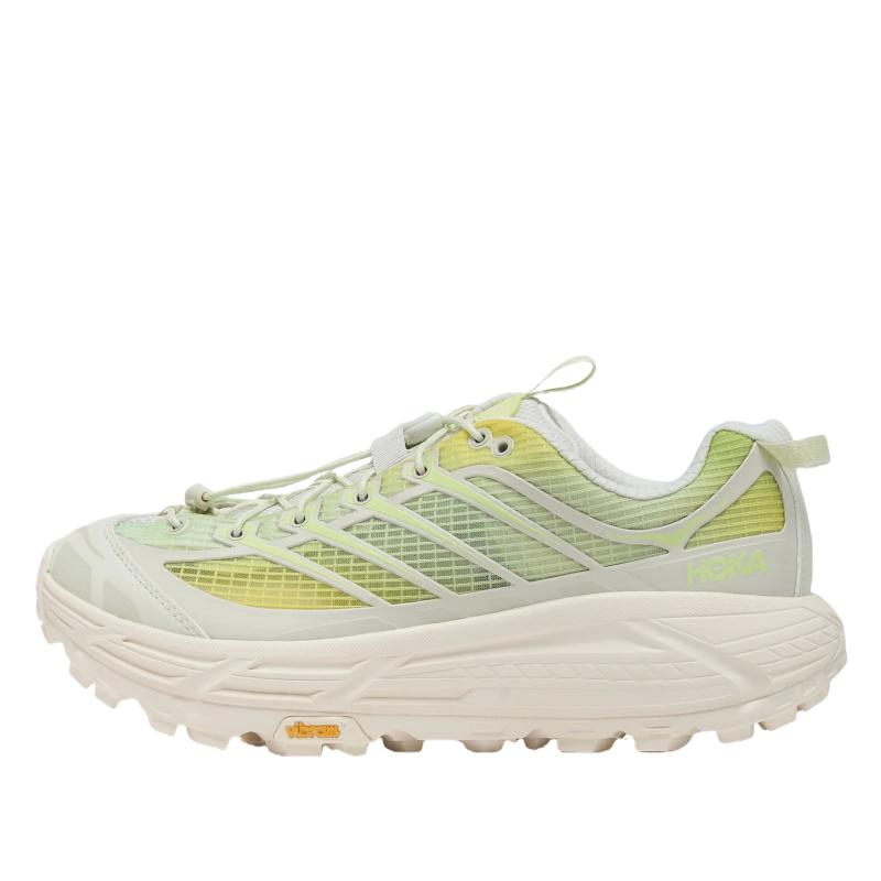 Hoka One One Mafate Three 2 Grid Vibram Vielseitig Bequem Low-Top Laufschuhe Unisex Laufschuhe Grün 1173332-TLT 38 beige