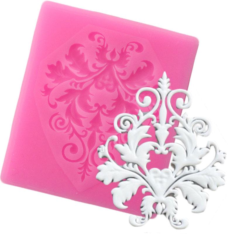 DIY Zucker Handwerk Rahmen Grenze Silikon Form Scroll Relief Fondant Kuchen Dekorieren Werkzeuge Cupcake Backen Süßigkeiten Schokolade Formen rosa