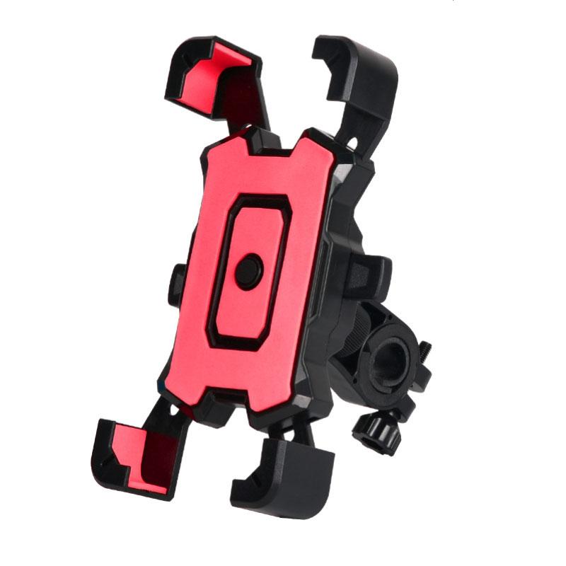 360 ° drehbarer elektrischer Fahrradtelefonhalter für iPhone Xiaomi Reiten MTB Bike Moto Motorradständer Halterung Rutschfestes Radfahren rot