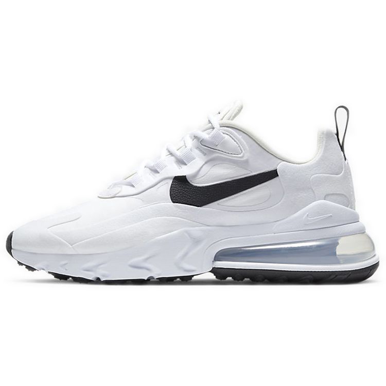 Nike Air Max 270 React Weiß Damen Sneaker Schwarz Metallic-Silber CI3899-101 36