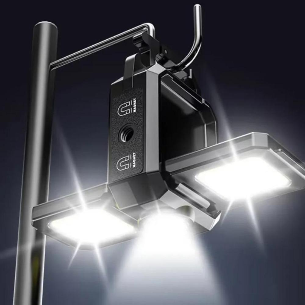 Mini Superhelle LED-Arbeitsleuchte, wiederaufladbares USB-Schlüsselanhänger-Licht, COB-Taschenlampe, wasserdichte Taschenlampe für Outdoor-Camping-Angeln Foldable 3 lights