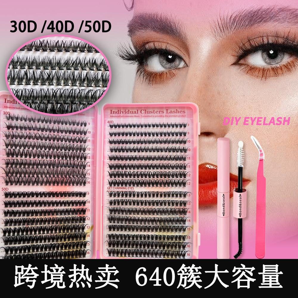 Grenzüberschreitender LagerbestandWimpernbuch große Kapazität falsche Wimpern 30D40D50D Wimpern gemischte Packung