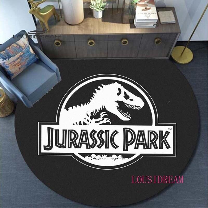 Jurassic Park Teppiche Wohnzimmer Dekorativer Runder Teppich Weiche Modische Bereichsteppiche Schlafzimmer Rutschfeste Fußmatte Dinosaurier Teppich 60cm