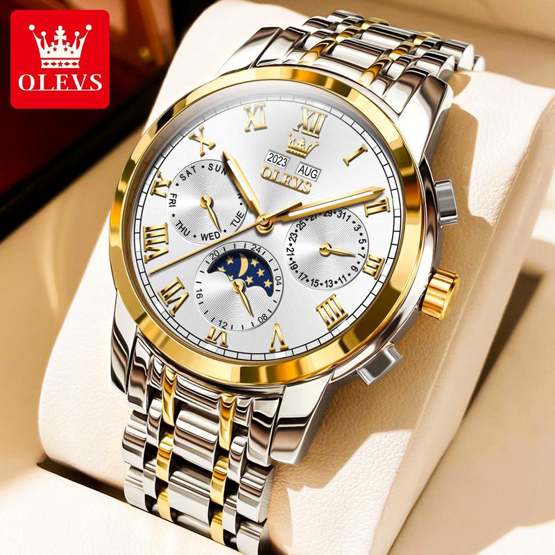 OLEVS Marke Uhr Wasserdichte Multi-funktionale Mechanische Uhr Herren Uhr Männer