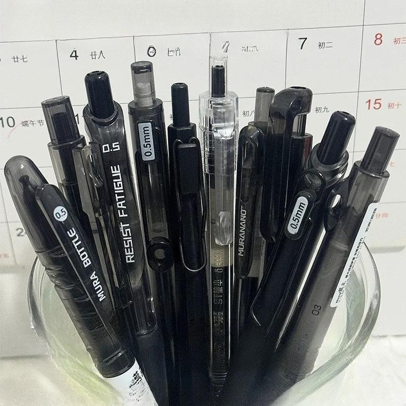 10 Stück/Set INS Koreanische Mode Gelstift für Kinder Junge Mädchen Schlichtheit Ästhetik Klar Schreibwaren Gelstift 0,5 mm Schwarze Tinte Schreibstift