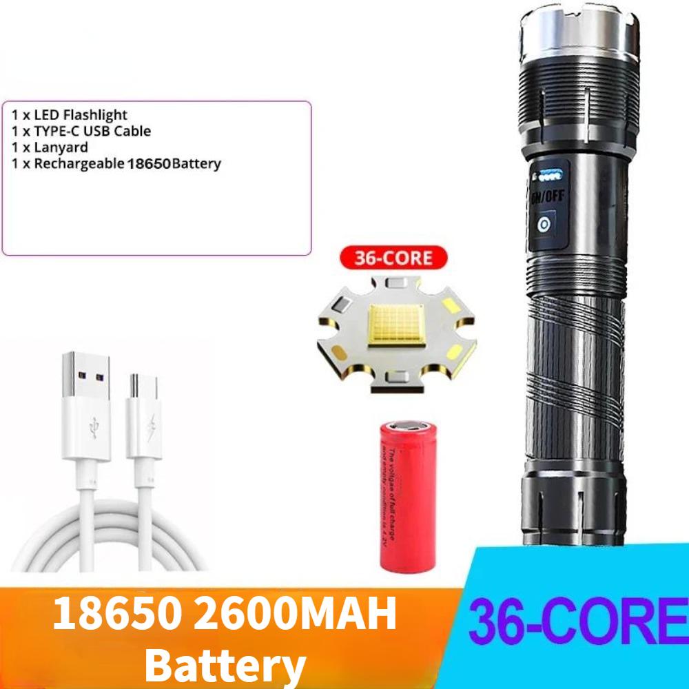 6000M XHP360 Super High Power LED Taschenlampen Wiederaufladbare Taktische Taschenlampe Zoom 7 Modi Wasserdicht Fishing26650 Taschenlampe XHP360 B
