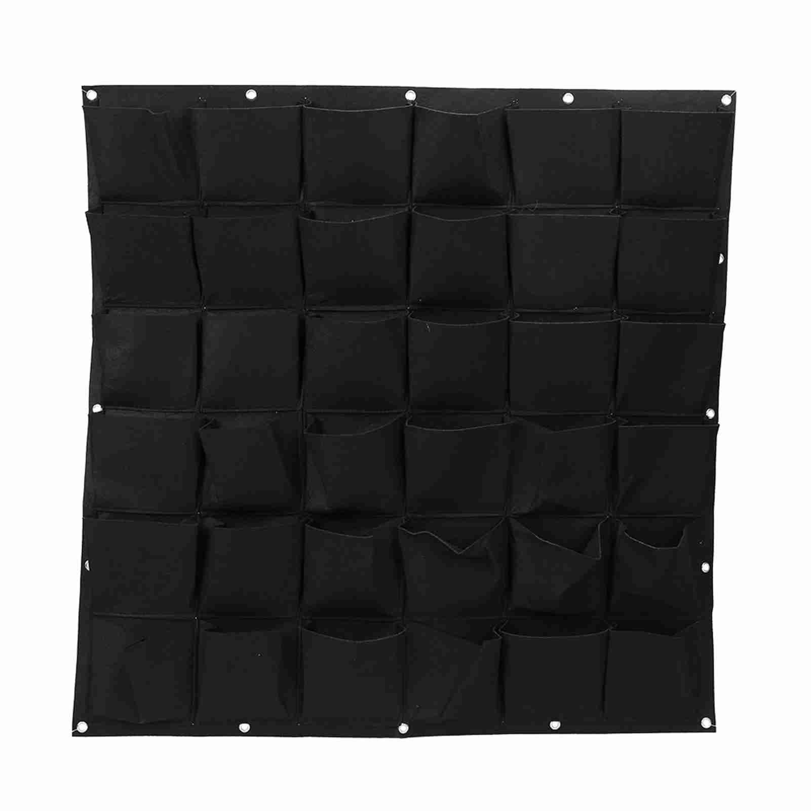36 tasche Outdoor Vertikale Begrünung Hängen Wand Garten Anlage Taschen Wand Pflanzer Schwarz schwarz
