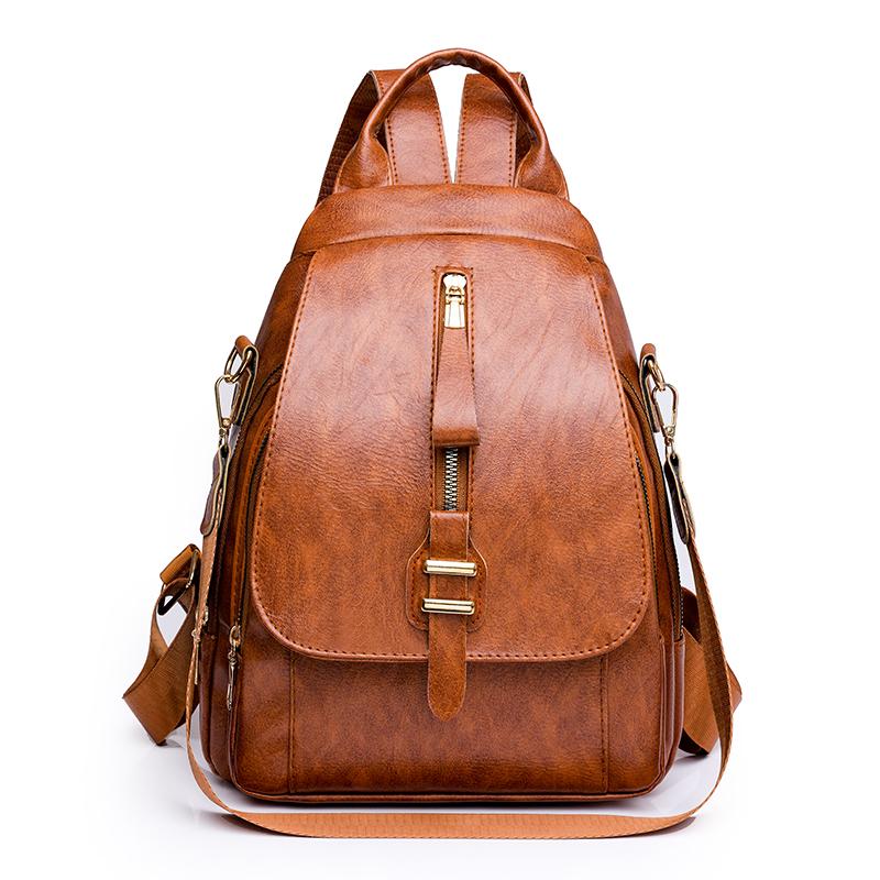 Frauen Rucksack Vintage Stil Frauen Rucksack Weichen PU Leder Mode Lässig Frauen Tasche Weibliche Rucksäcke Mochila Bolsos One Size