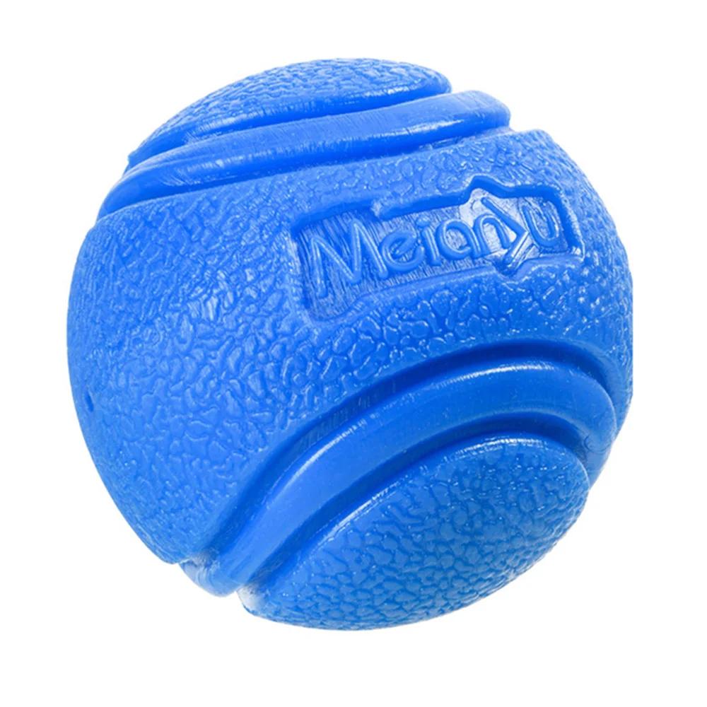 Haustier-Hundespielzeug, Hundeball, Hunde-Hüpfgummi, stabiler Ball, Widerstand gegen Hunde-Kauspielzeug, Wurf- und Erholungstraining im Freien für Hunde M-6cm blau
