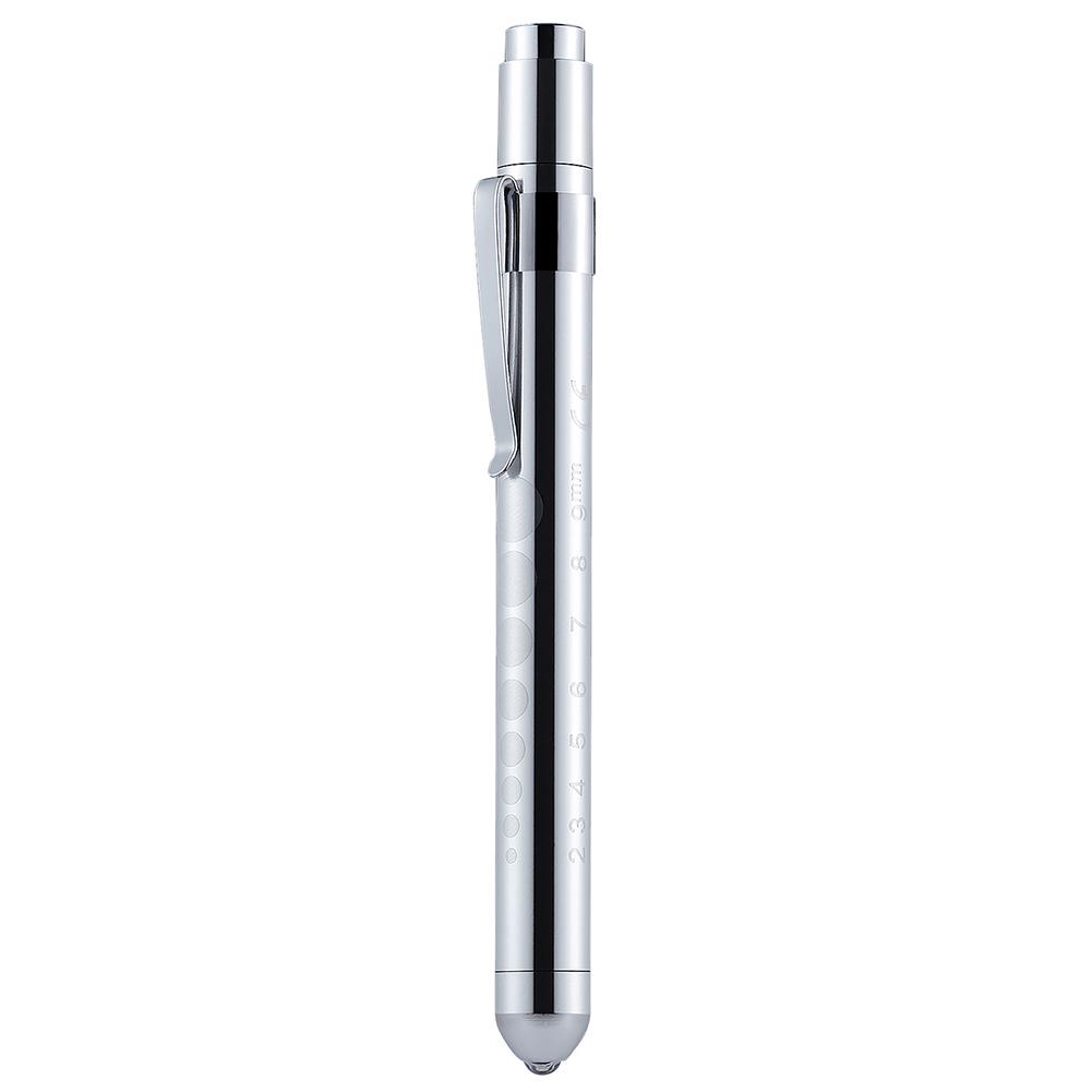 LED-Taschenlampe, medizinisch, mit Stift, Taschenlampe, tragbar, für Schüler silber