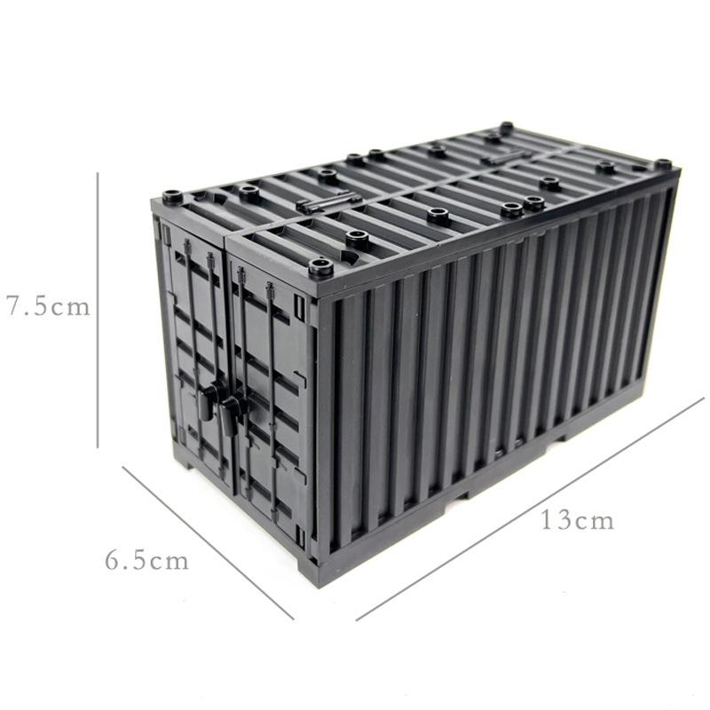 MOC WW2 Militär Container Waffenboxen Baustein Figur Soldat Zubehör DIY Militär Transportkoffer Ziegel Kinderspielzeug