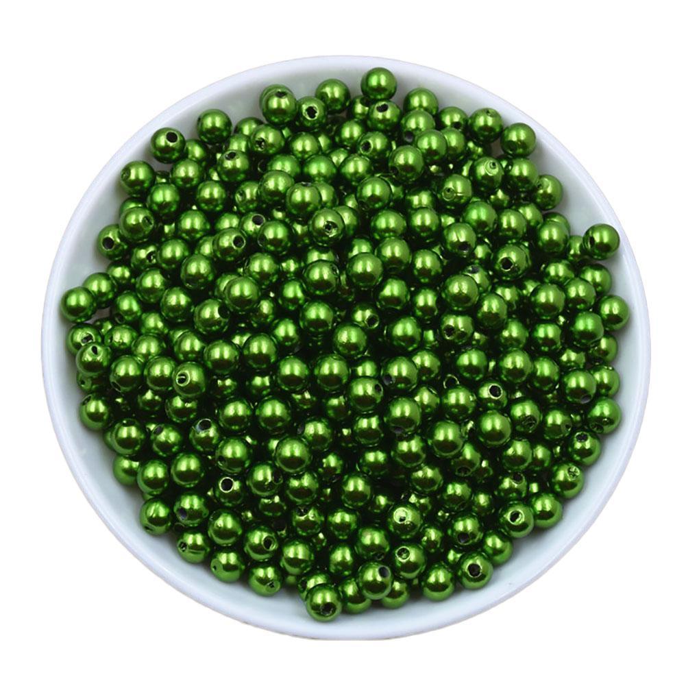 50 Stück 8 mm/100 Stück 6 mm DIY Acryl runde Abstandshalter lose Perlen für Halskette, Armband, Ohrringe, Schmuck 6mm