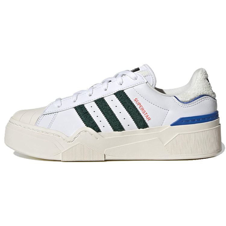 Adidas Superstar Bonega 2B Weiß Grün Royal Damen Sneaker Wolkenweiß Dunkelgrün Leuchtendes Royalblau HQ9884 38⅔