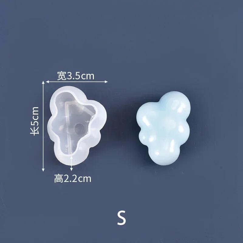 3D Silikonform Wolkenform Schokolade Mousse Fondant Eiswürfel Pudding Süßigkeiten Seife Kerzenformen Backen Kuchen Dekorationswerkzeug S/M/L blue