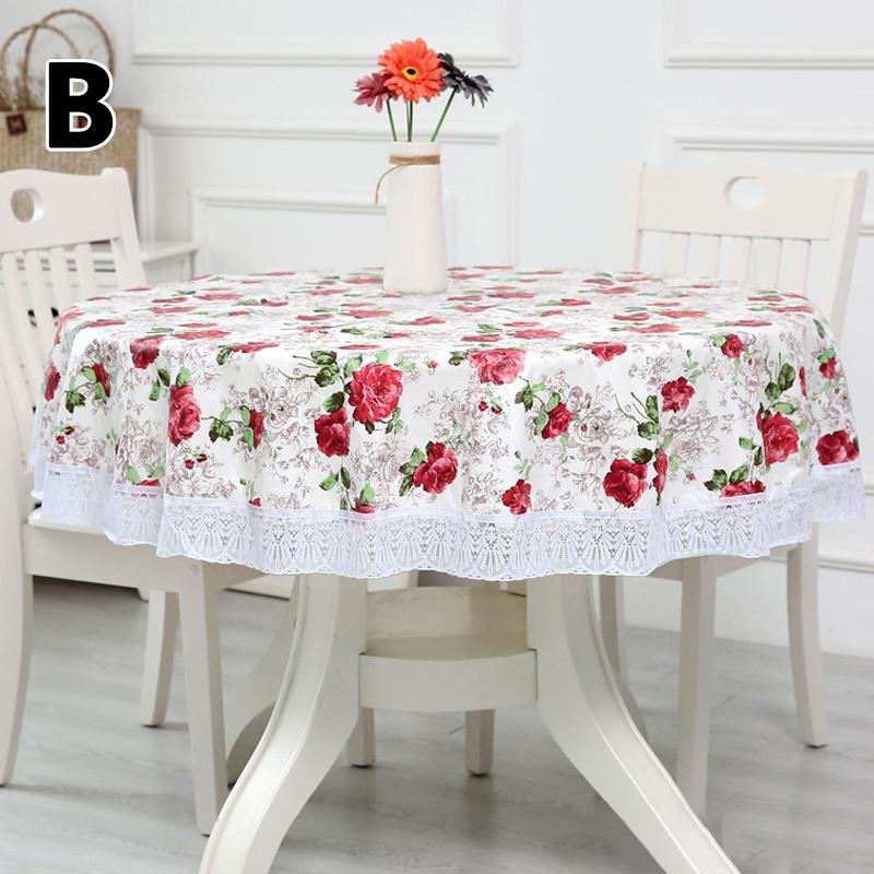 1 Stück Picknickdecke Spitze Tischdecke Partydeko Tischdecke Ölfest Tischdecke Rund PVC Druck Tischdecke Wasserdicht 137cm