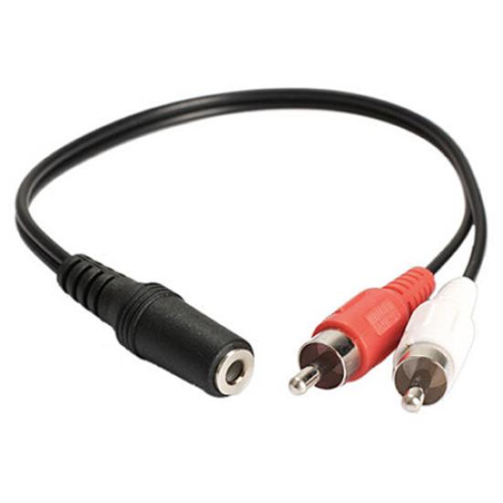 Fantastischer 3,5-mm-1/8-Zoll-Stereo-Buchse auf 2 Cinch-Stecker-Adapter, Aux-Audio-Y-Kabel-Splitter
