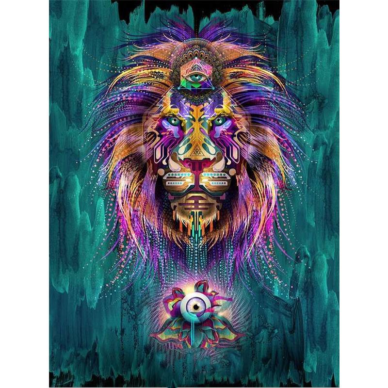 5d DIY Diamant Malerei Farbe Löwe voller Bohrer Mosaik Kreuzstich Diamant Stickerei 20X30CM