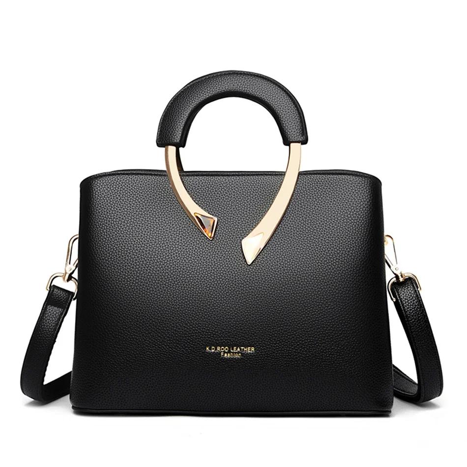 Echte Hochwertige Leder Lässige Tragetasche Luxuriöse Handtaschen Damen Taschen Designer Schulter Crossbody Taschen für Damen 2026 Sac A Main schwarz