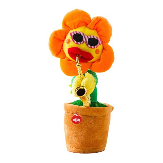 Elektrische Tanzende Sonnenblume Spielzeug Wiederholt Was Du Sagst Aufnahme Singen Plüsch Topfblume Spielzeug Kleinkinder Pädagogisch Interaktives Plüschtier Musikalisches Spielzeug Charging