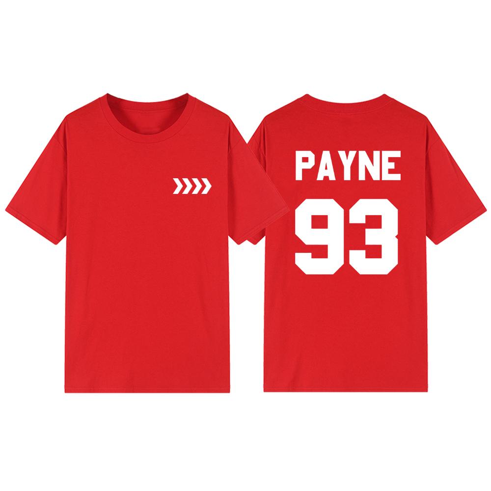 Liam Payne Tribut T Shirts Rapper Payne 93 Merch Kurzarm Frauen T-shirts in Speicher von Liam Payne T-shirt Streetwear T-shirts M rot