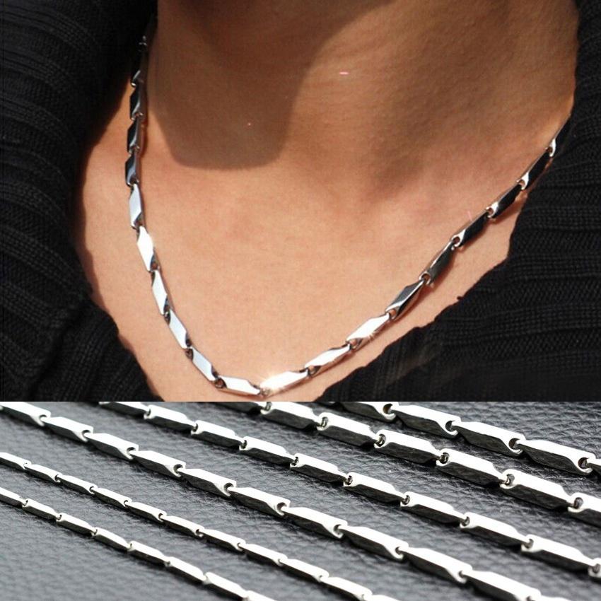 Herren-Halskette aus Edelstahl, Titan-Halskette, Kette 2–4 mm 4 mm