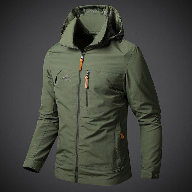 Herren Windjacke Jacken Wasserdicht Militär Mit Kapuze Mantel Männlich Neue Kampf Jacken Männer Herbst Outdoor Wandern Radfahren Bomber Outwear L