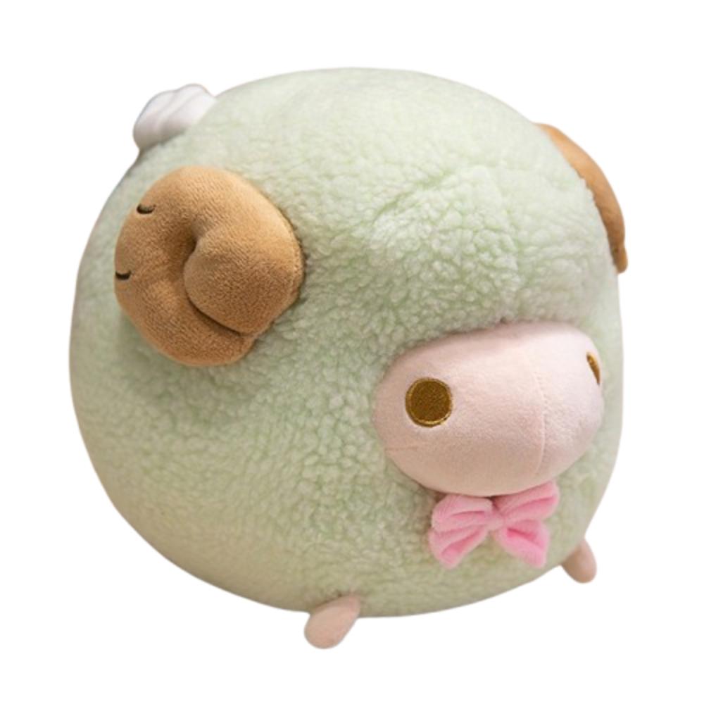 Lila Farbe Runde Schaf Plüschpuppe Grüne Farbe Rosa Farbe Argali Ziege Plüschtier Niedliches Design 25cm Schaf Plüschkissen grün