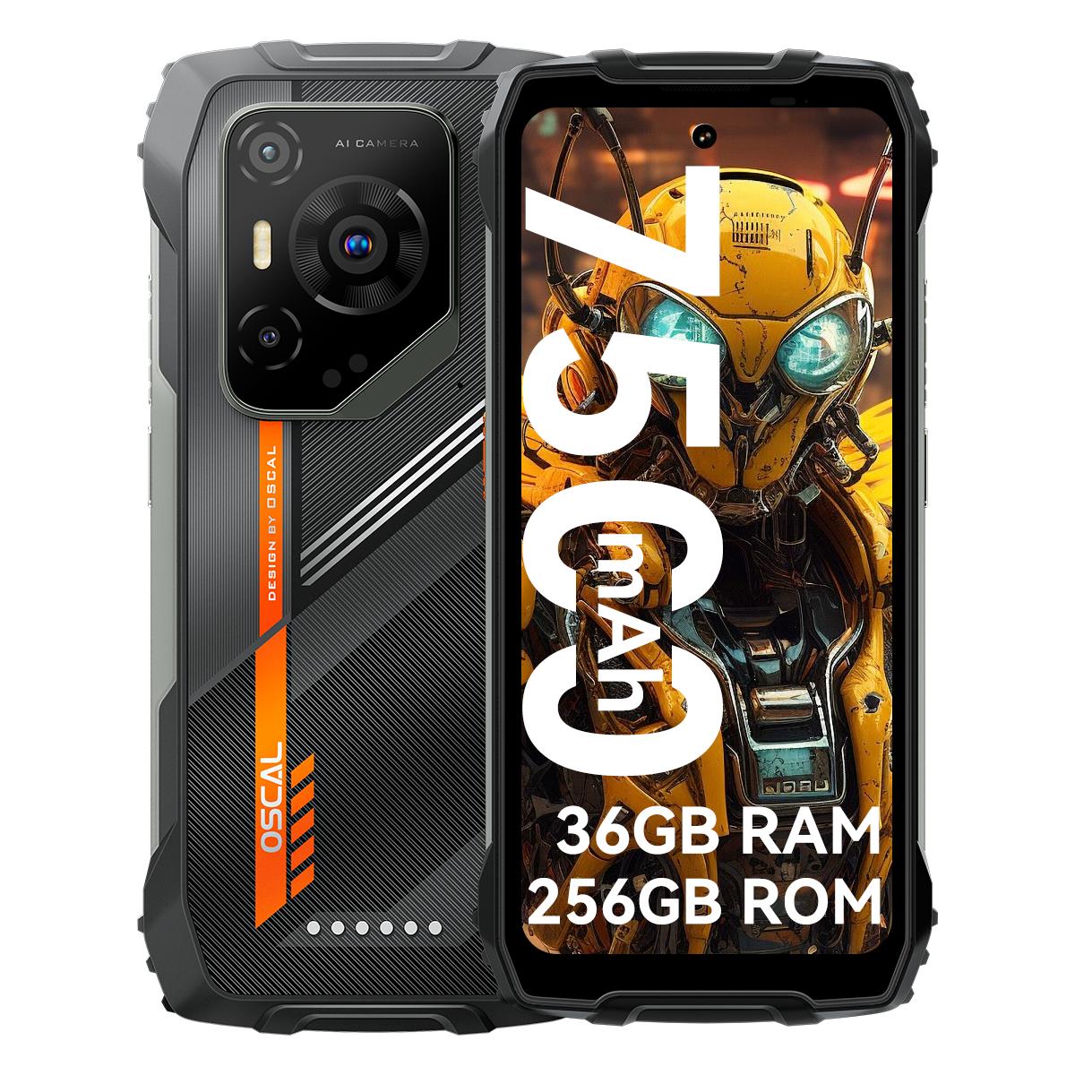 Blackview OSCAL PILOT 3 AI Android 15 5G Robustes Smartphone 6,78 Zoll 2.4K 120Hz 12GB 256GB Mobiltelefon 7500mAh only cellphone schwarz