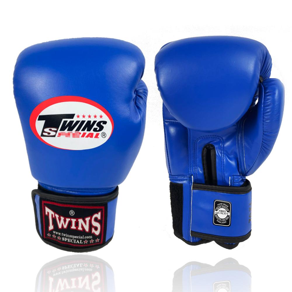 6 Farben Zwillinge 8OZ 10OZ 12OZ 14OZ 16OZ Erwachsene Kinder PU-Leder Kickkampf Kick Schlag Handschuhe Karate Muay Thai MMA Boxhandschuhe 14oz blau